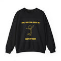 Funny God Judgment Crewneck Sweatshirt - Perfect Gift for Moms, Casual Wear, Family Gatherings, Relaxing at Home, Unique Statement Piece