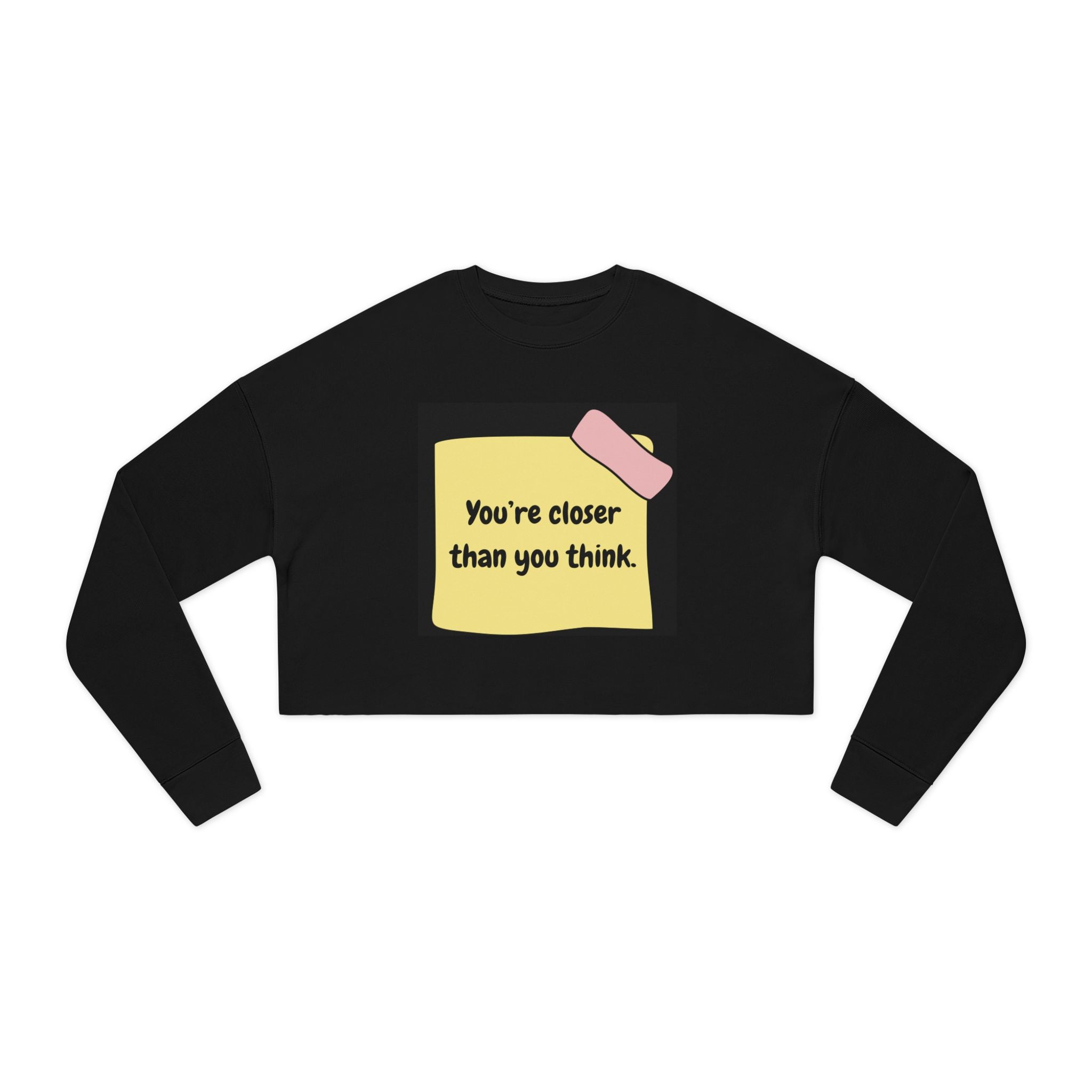 Motivational Cropped Sweatshirt for Women | Cute Gym Wear, Cozy Layering, Positive Vibe Outfit, Self-Love Gift, Casual Everyday