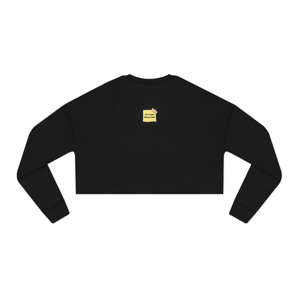 Motivational Cropped Sweatshirt for Women | Cute Gym Wear, Cozy Layering, Positive Vibe Outfit, Self-Love Gift, Casual Everyday
