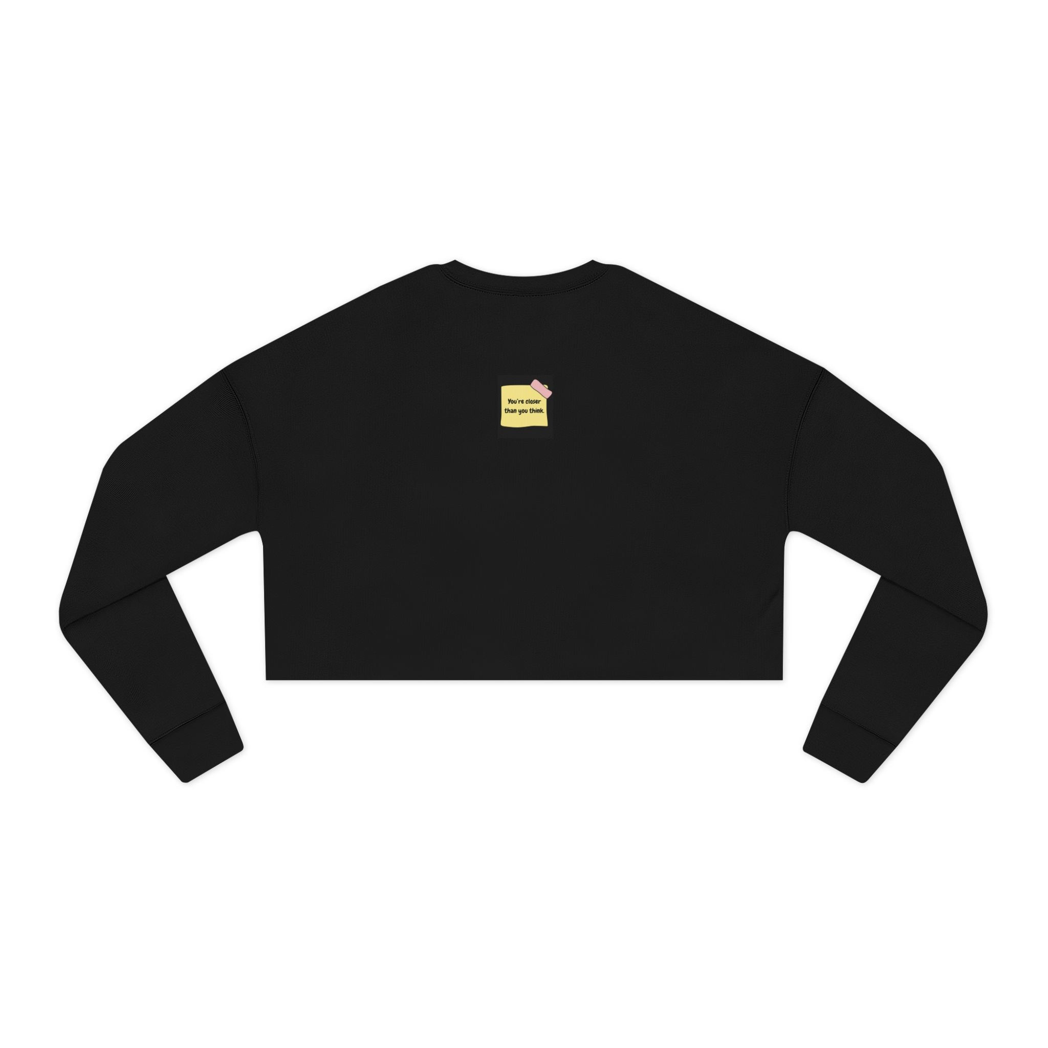 Motivational Cropped Sweatshirt for Women | Cute Gym Wear, Cozy Layering, Positive Vibe Outfit, Self-Love Gift, Casual Everyday