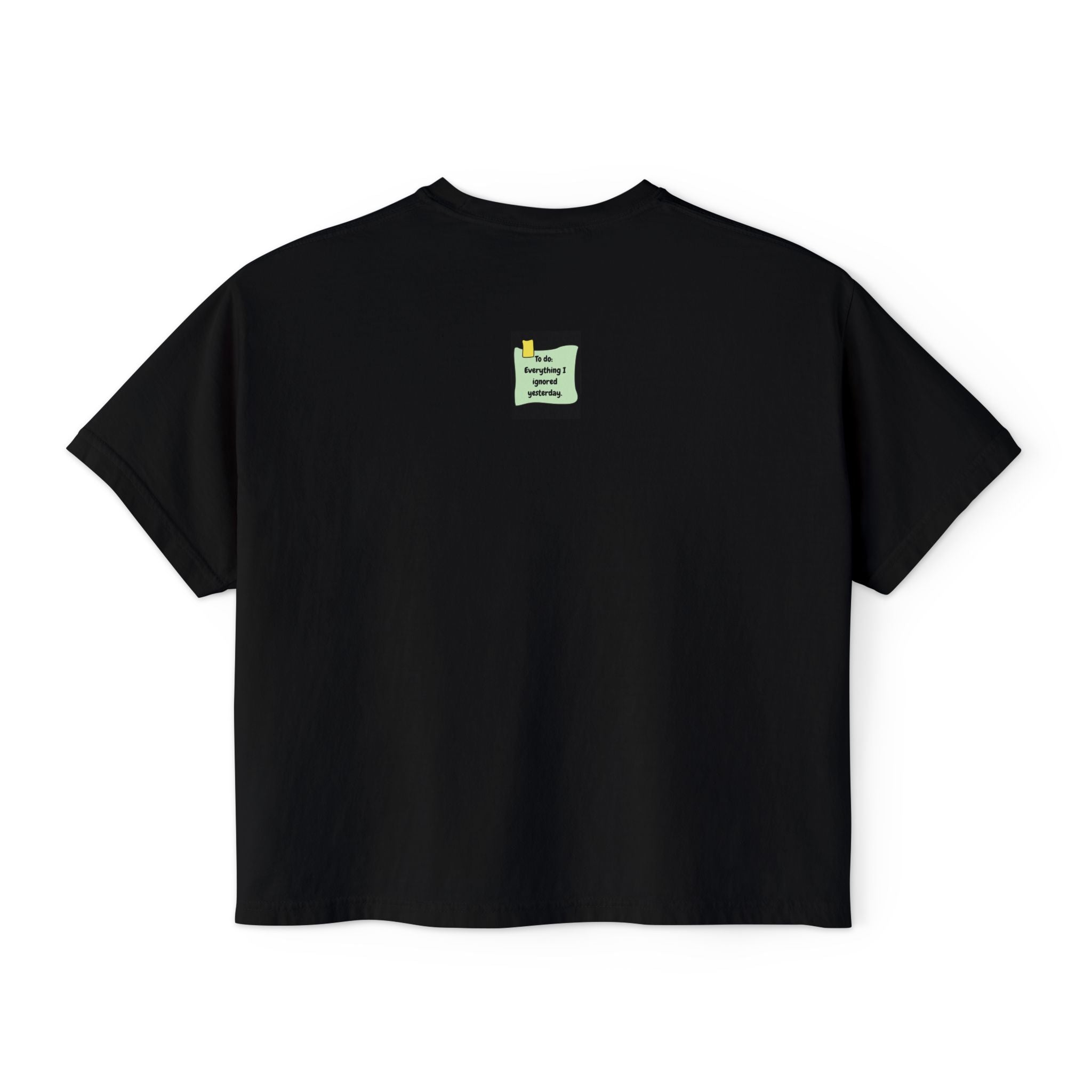 Funny Women's Boxy Tee | To Do List Shirt | Gift for Moms, Students, Self-Care, Casual Wear, Relaxed Fit
